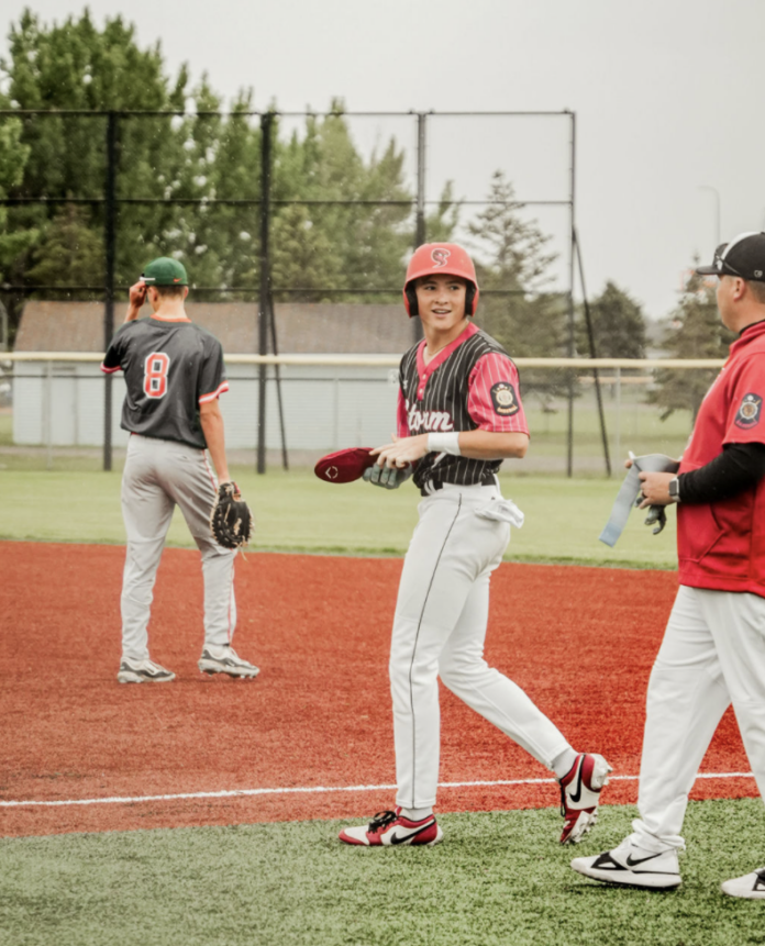 Mason Palmer ends no-hitter with the bat, pitches shutout on the mound ...